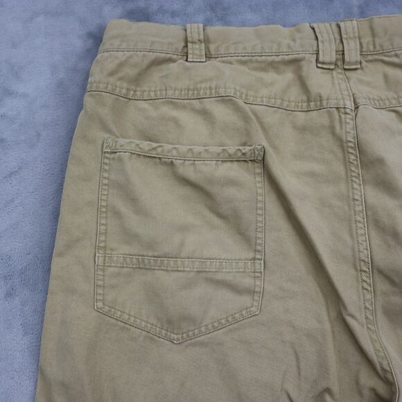 Rei Shorts Mens 38 Brown High Waist Flat Front 5 Pocket Design Casual Chino - Picture 15 of 15